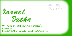 kornel dutka business card